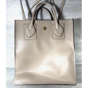 Anne Klein "Sandra" Shopper Taupe Large Tote Bag W Shoulder Straps Travel Carry